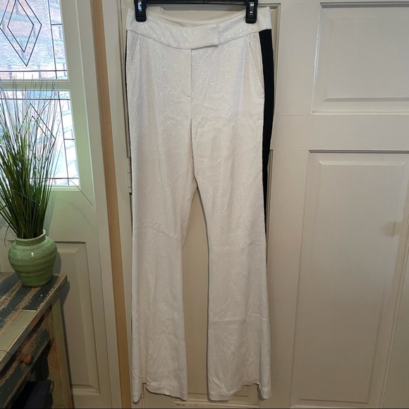 Rachel Zoe White Sequin Blazer and Pant Set - Picture 10 of 16